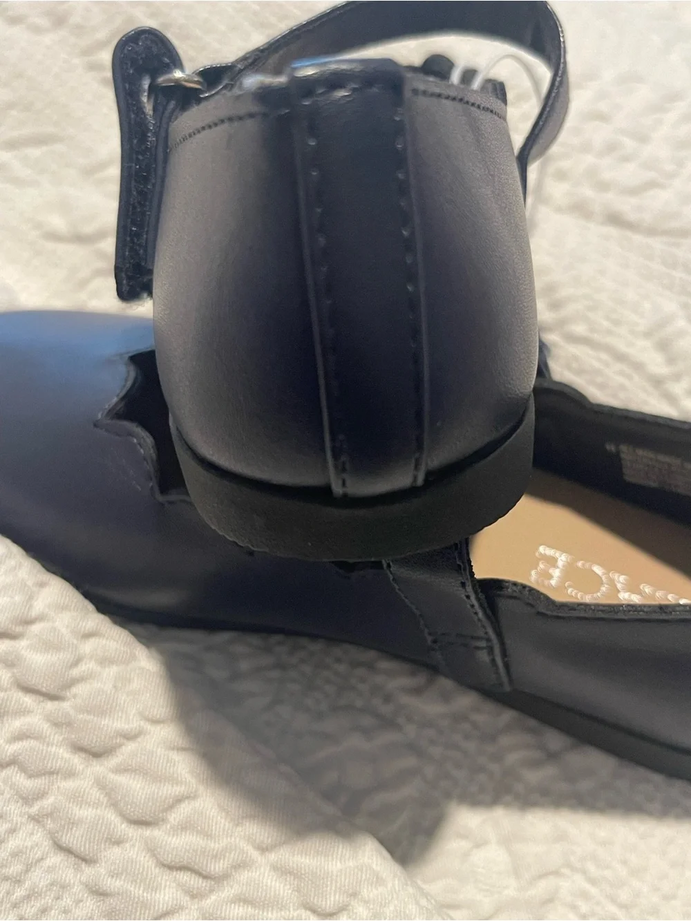 The Children’s PLACE Navy Scalloped Strap Mary Jane Flats for Girls Size 11